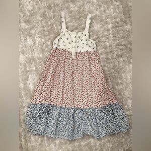 Abercrombie Kids Floral Dress - Cream, Red, Blue
